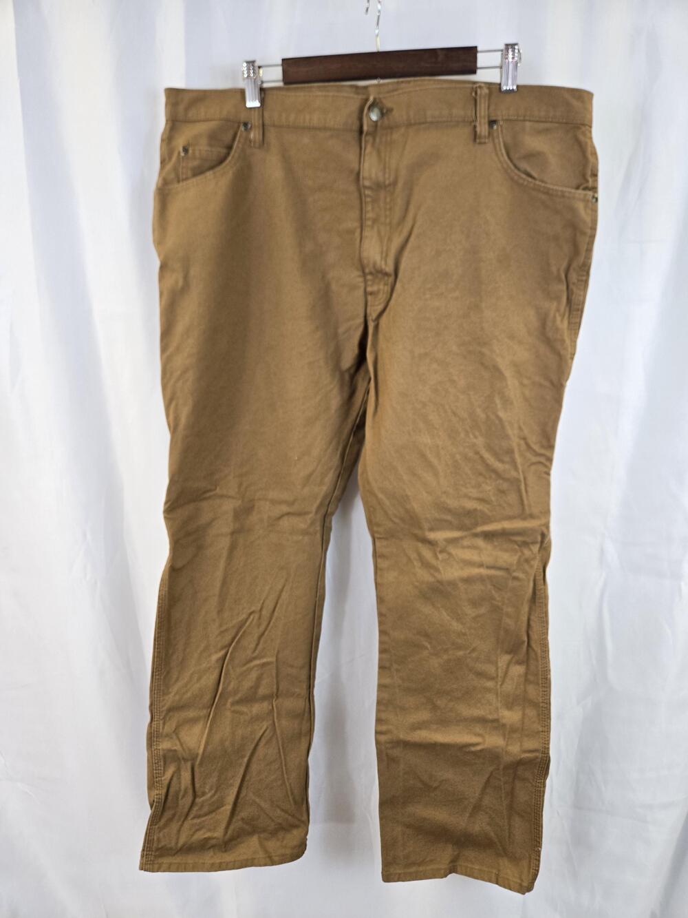 Dickies Carpenter Pants Mens 40x32 Brown Canvas Stretch Work Utility Workwear